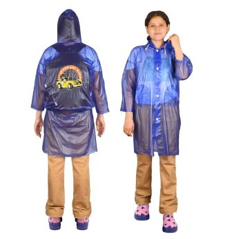 HACER Ferrari Raincoat for Kids  (Blue, Size-27)