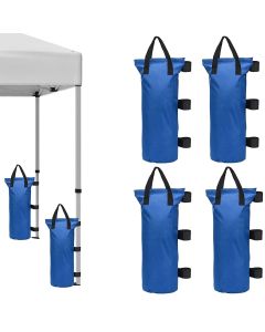 HACER Extra Large Pop-up Canopy Weights Sand Bags, Heavy Duty Stability 4-Pack For Tent Gazebo Outdoor Instant Sun Shelter Canopies (Blue, Without Sand)