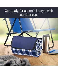 HACER Picnic Mat Portable Camping & Outdoor Polyester Foldable Rug with Sandproof Waterproof Ideal for Travel Camping, Hiking, Park