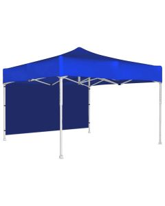 HACER Foldable Gazebo Tent with 3 Side Open/Pop-up Heavy Duty Canopy Tent for Garden and Promotional Activity (Blue- 10x10 ft, 23.75 KG)