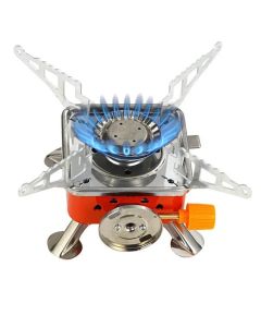 Hacer K-202 Portable Camping Gas Stove for Hiking Picnic Mini Butane Burner Folding Furnace Outdoor with Storage Bag