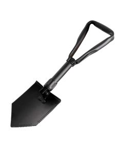 Hacer Pentagon Shaped Camping Shovel with V Handle Rust-Free Lightweight Strong Shovels for Gardening Planting Digging (Black)