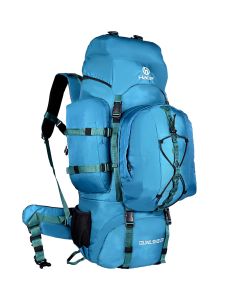 HACER 90L+20L Camping Rucksack Bag Water-Resistant Men Travel Backpack with Rain Cover for Hiking Trekking Traveling - (Airport Blue)