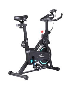 HACER HT03 Air Bike Fitness Exercise Cardio Cycle 4Kg Flywheel Weight Full Body Workout with Speed-Time-Distance Monitor & Heart Rate Sensor for Home Gym